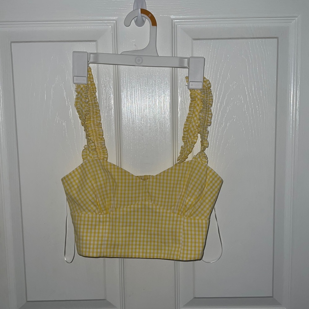 Ruffle straps great color for summer adorable to wear under overalls